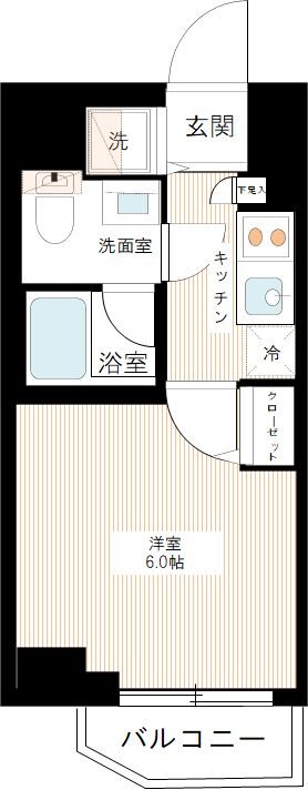 ラヴェニール横浜蒔田 0701号室 間取り