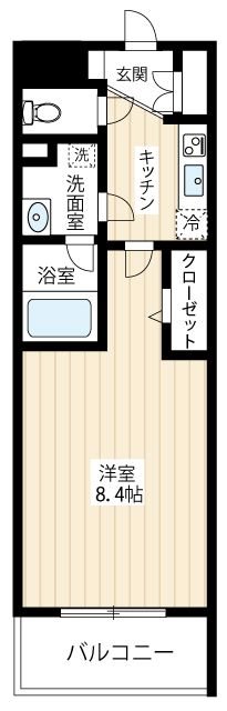 ＡＲＣＯＢＡＬＥＮＯ ＫＡＷＡＳＡＫＩＨＩＲＡＭＡ 0403号室 間取り