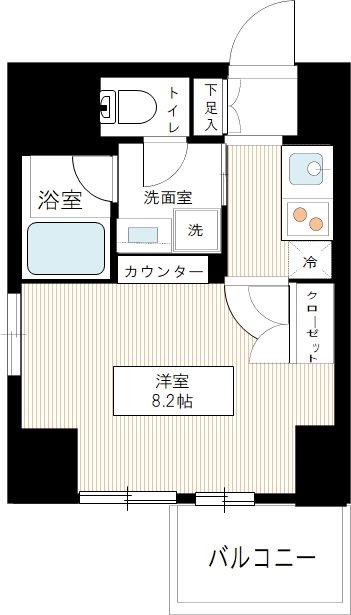 プレシャスハーモニー八王子 1007号室 間取り