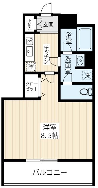 ARCOBALENO MUSASHIKOSUGIⅡ 0303号室 間取り