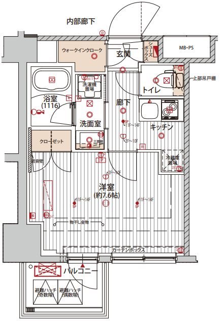 プレシャスハーモニー八王子 1014号室 間取り