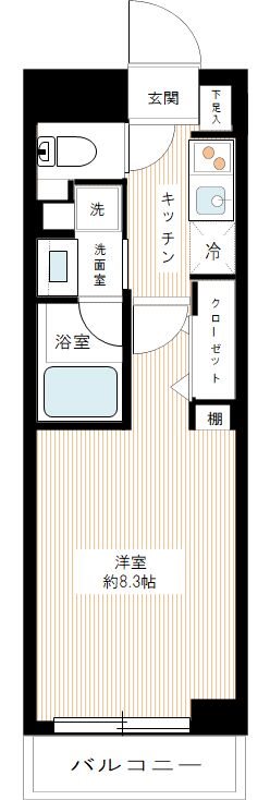 リヴシティ立川ミッド 0406号室 間取り