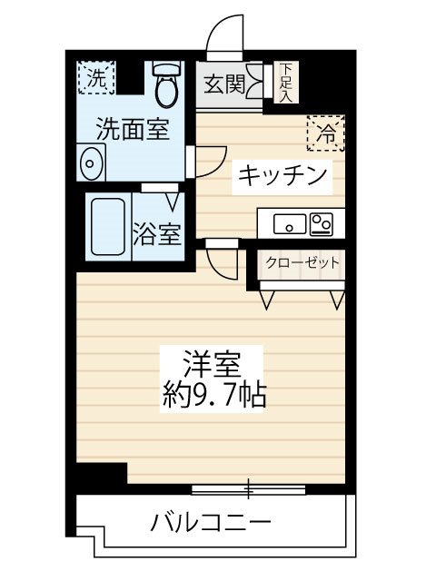 SQUARE CITY KITAMAGOME 0207号室 間取り