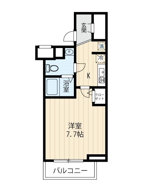 ＳＱＵＡＲＥ ＣＩＴＹ ＫＩＴＡＭＡＧＯＭＥ 0404号室 間取り