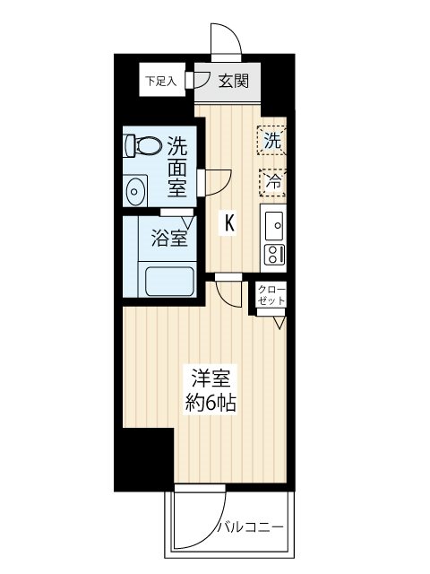 ＧＥＮＯＶＩＡ青砥ｓｋｙｇａｒｄｅｎ 0705号室 間取り