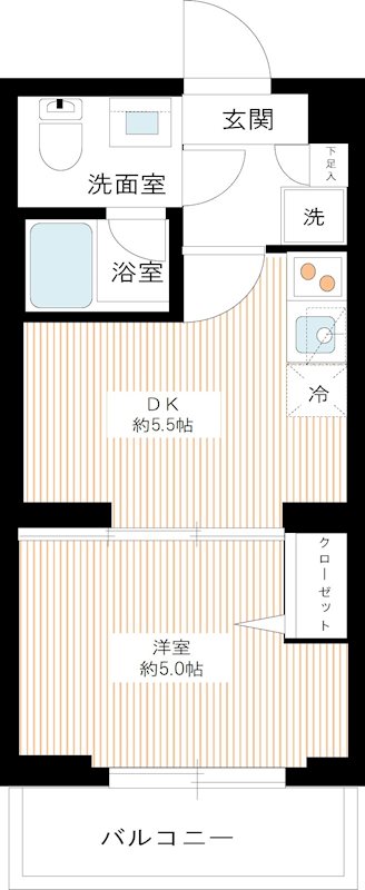 ベルシード板橋蓮根アンベリール 0108号室 間取り