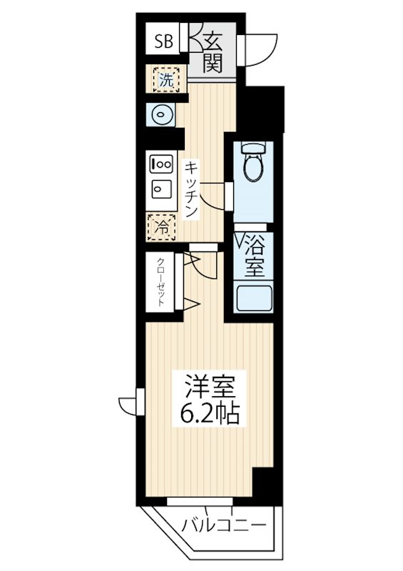 ＨＹ’ｓ ＭＡＸＩＶ 立川錦町 0406号室 間取り