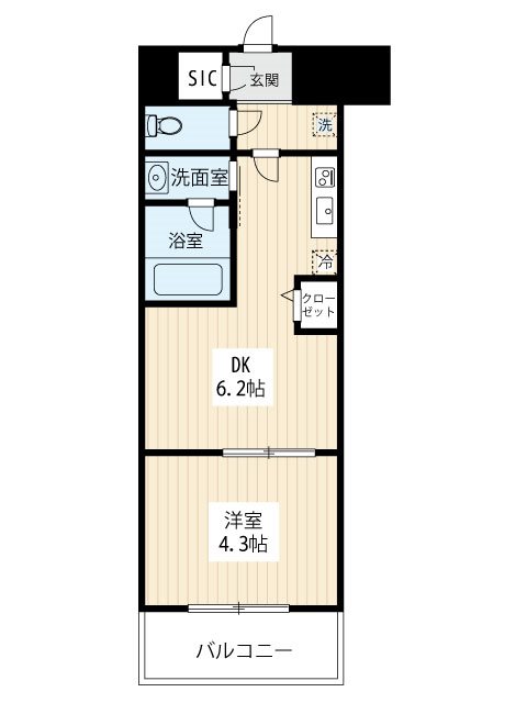 ハーモニーレジデンスＮＯＲＴＨザ・ガーデン 0305号室 間取り