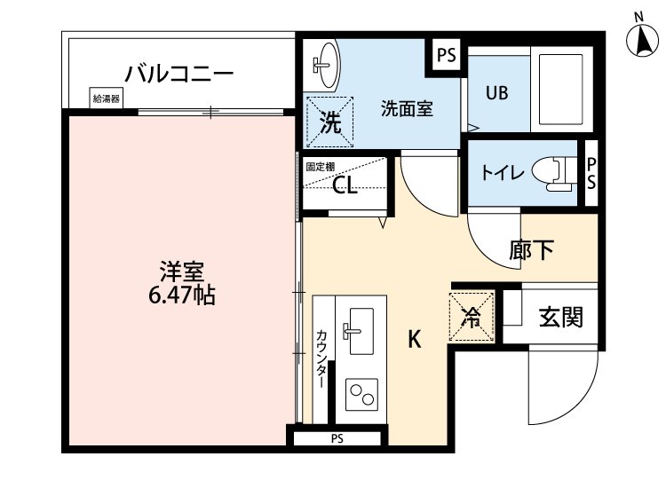 プラッサムコート八王子 0201号室 間取り