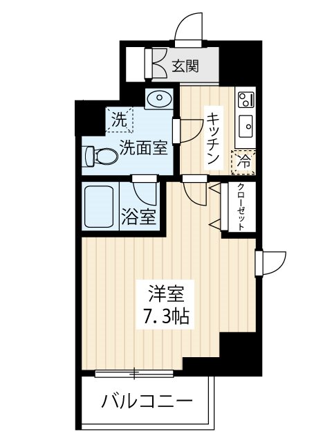 アンベリール西川口参番館 0602号室 間取り