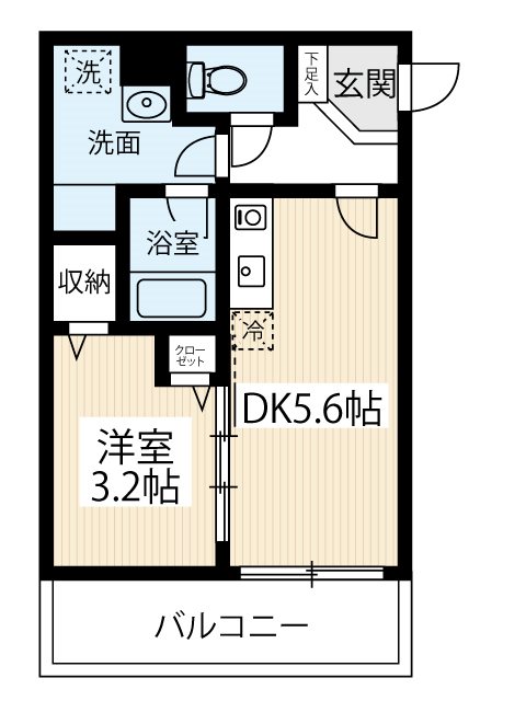 ＡＲＣＯＢＡＬＥＮＯ ＳＨＩＮＩＴＡＢＡＳＨＩ 0404号室 間取り