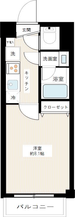 HY's stage 西荻窪 0104号室 間取り