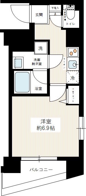 ハーモニーレジデンス東京イーストコア＃００２ 0308号室 間取り