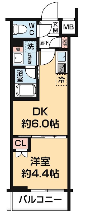ハーモニーレジデンス中野ＮＯＲＴＨ ＡＲＡＩ 0504号室 間取り