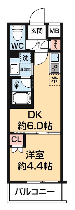 ハーモニーレジデンス中野ＮＯＲＴＨ ＡＲＡＩ 0311号室 間取り