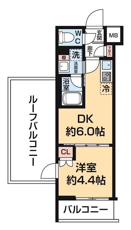 ハーモニーレジデンス中野ＮＯＲＴＨ ＡＲＡＩ 0410号室 間取り