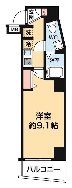 ＸＥＢＥＣ大山 0803号室 間取り