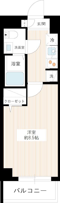 XEBEC京急蒲田 間取り