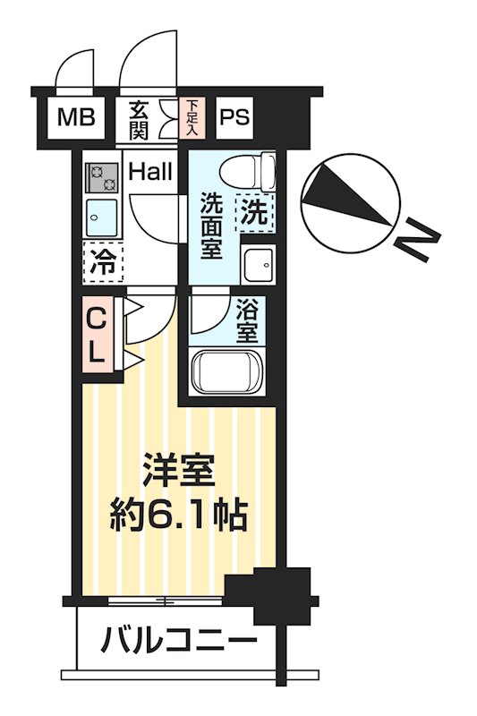ＭＡＸＩＶ ＢＡＮＤＯＢＡＳＨＩ ＴＷＩＮ ＥＡＳＴ 0503号室 間取り