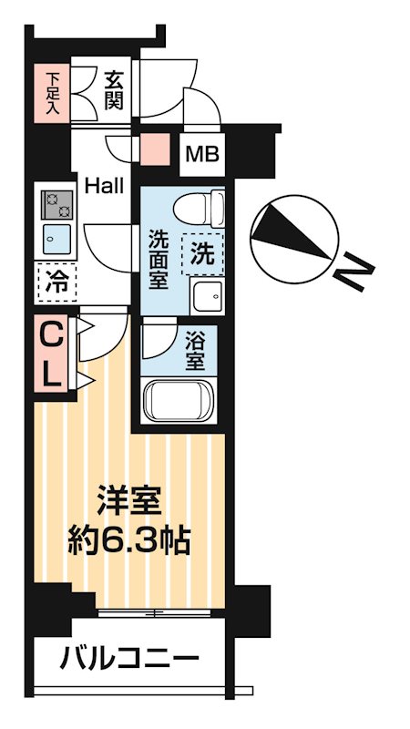 ＭＡＸＩＶ ＢＡＮＤＯＢＡＳＨＩ ＴＷＩＮ ＥＡＳＴ 0601号室 間取り