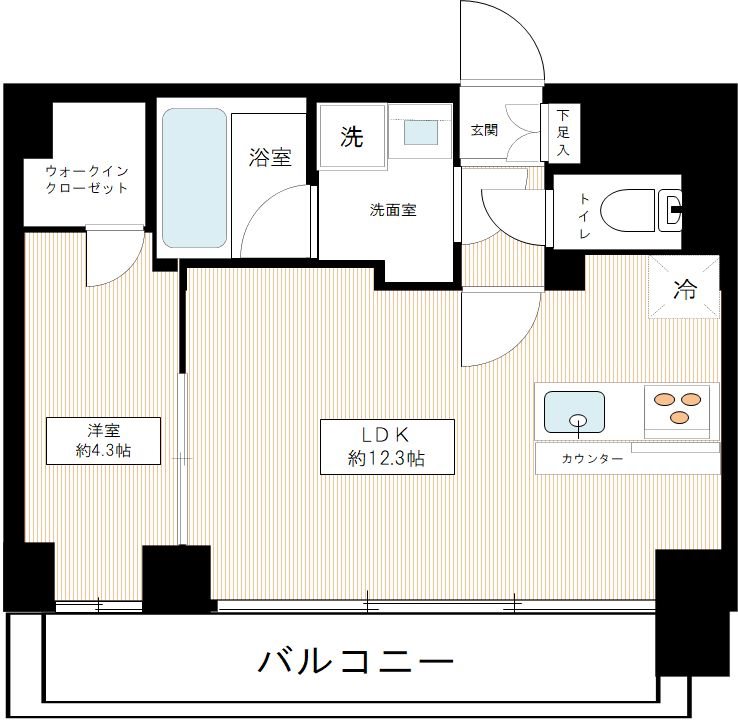 ミルーナヒルズ柏 0302号室 間取り