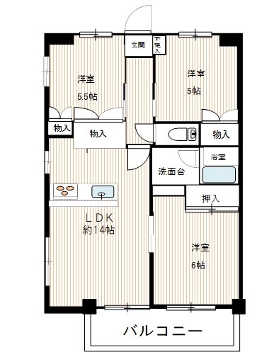 シティハイツ西横浜 0102号室 間取り