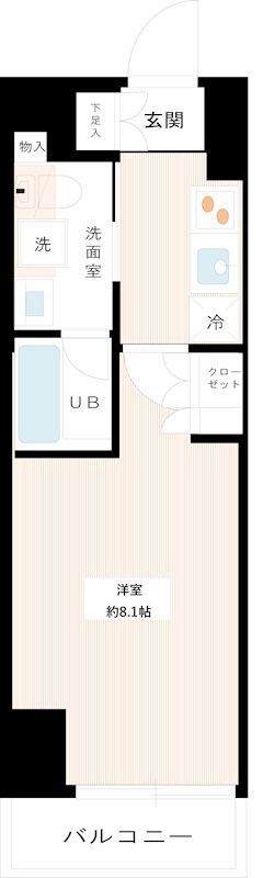 ＡＸＡＳ大森西ＡｓｙｌＣｏｕｒｔ 0205号室 間取り