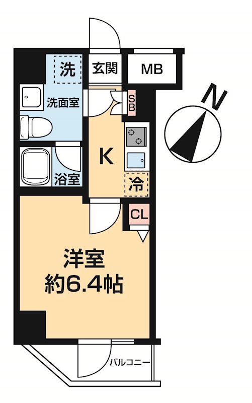ＡＺＥＳＴ横濱関内 0501号室 間取り