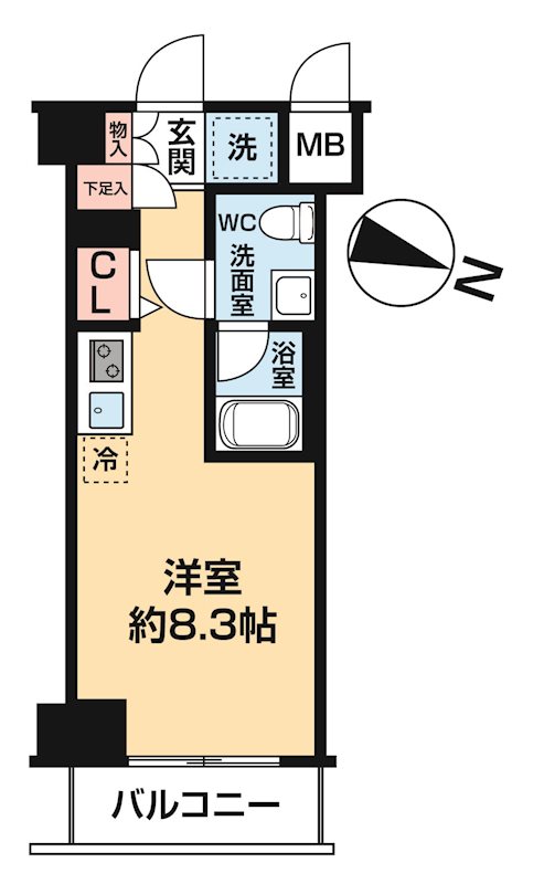 クラリッサ大倉山 0104号室 間取り