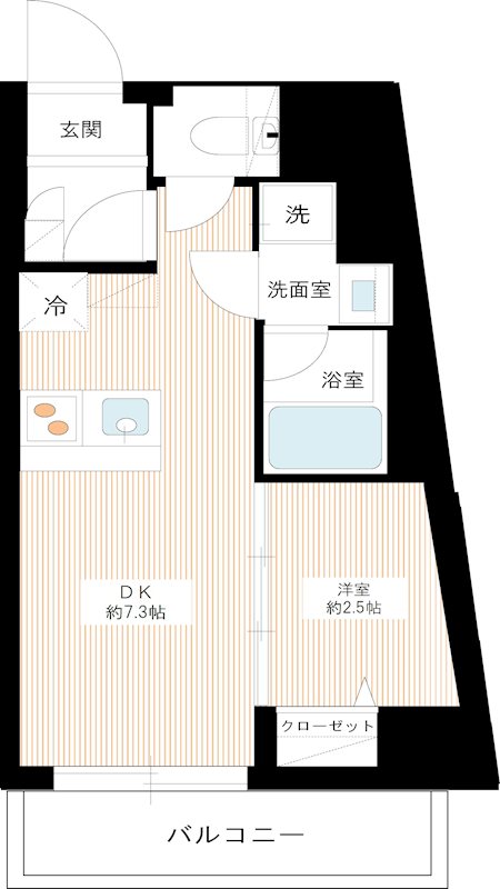 Ｃｉｏｎ ＳＡＮＧＥＮ－ＪＹＡＹＡ 0301号室 間取り