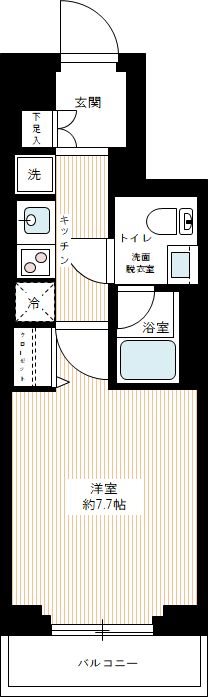ＡＺＥＳＴ亀戸Ⅱ 0408号室 間取り