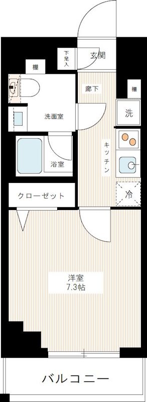 ＡＺＥＳＴ千住大橋 0504号室 間取り