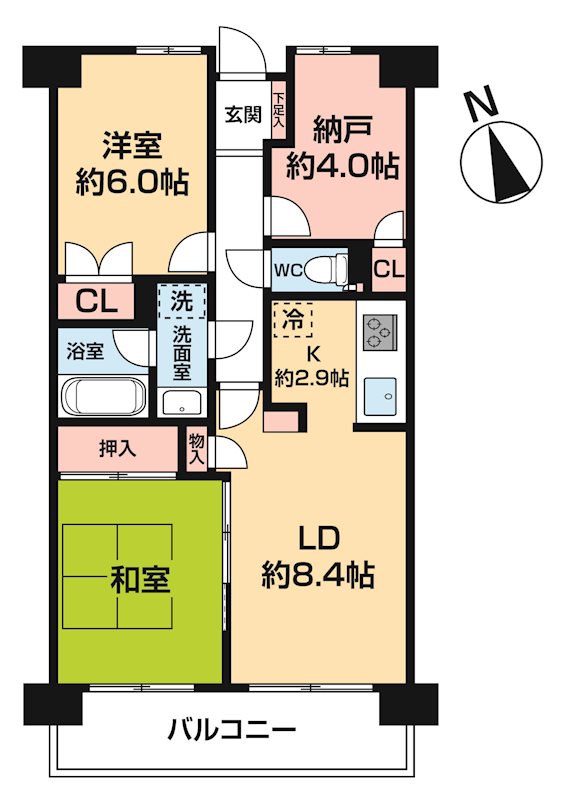 朝霞台パークホームズ 0106号室 間取り