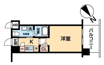 グリフィン新横浜・参番館 1302号室 間取り
