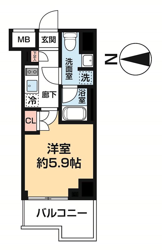 ＧＥＮＯＶＩＡ川口元郷 0512号室 間取り