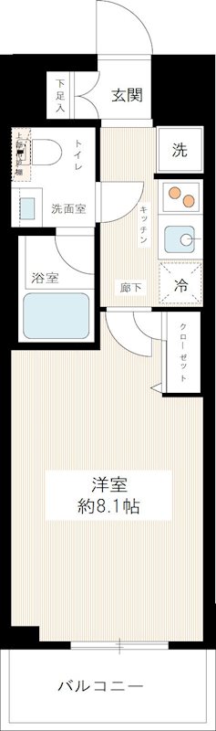 ＨＹ&rsquo;ｓ ｃｒｅｃｅｒ 清澄白河 0514号室 間取り