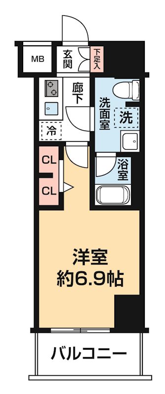 スパシエ東神奈川 0702号室 間取り