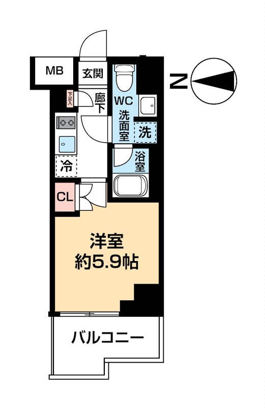 ＧＥＮＯＶＩＡ川口元郷 0412号室 間取り