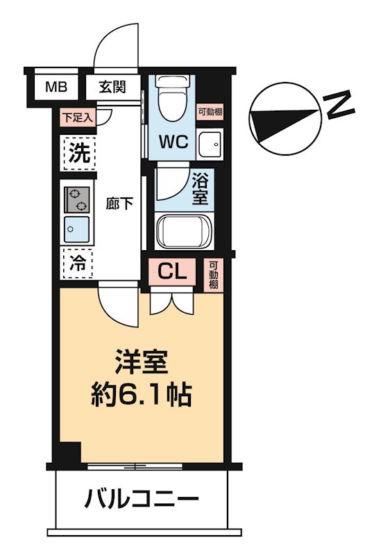 ＡＺＥＳＴ川口 0104号室 間取り