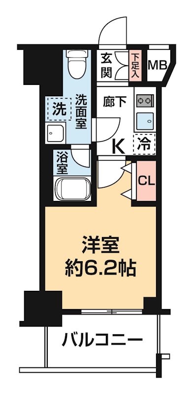 ガレリアレジデンス石川町 0802号室 間取り