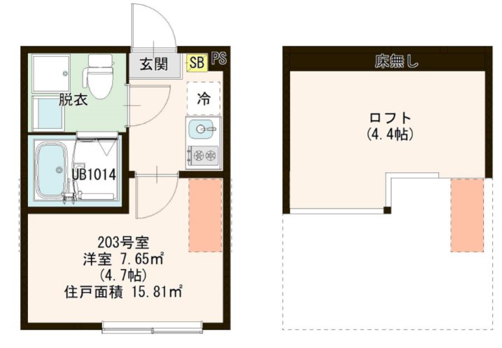 グラン竹ノ塚 203号室 間取り