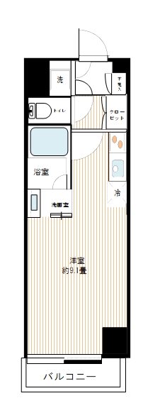 カスタリア尾山台 0205号室 間取り