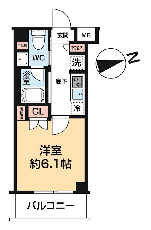 ＡＺＥＳＴ川口 0105号室 間取り