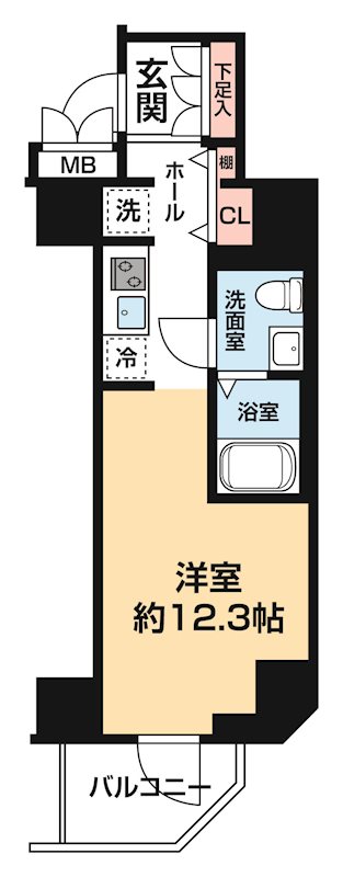 ＡＺＥＳＴ横濱大通り公園 0801号室 間取り