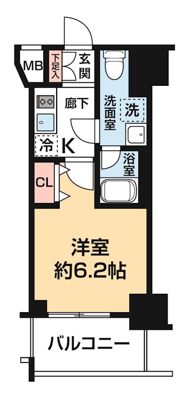 ガレリアレジデンス石川町 0505号室 間取り