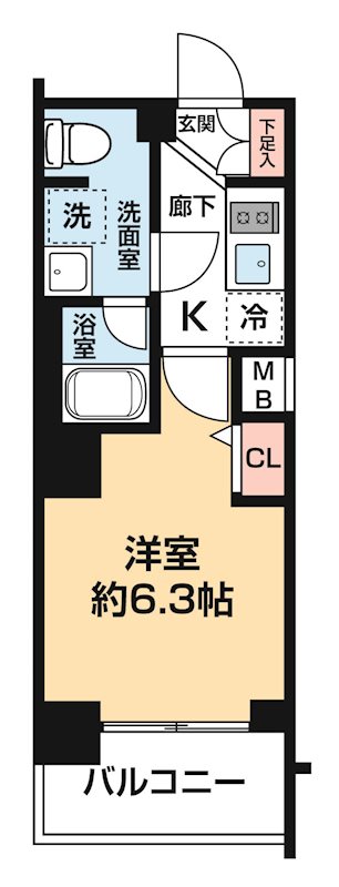 ガレリアレジデンス石川町 0407号室 間取り