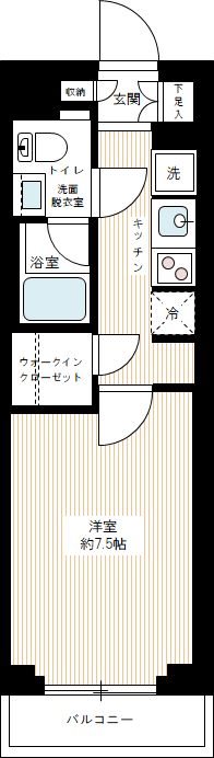 ＡＺＥＳＴ亀戸Ⅱ 0202号室 間取り