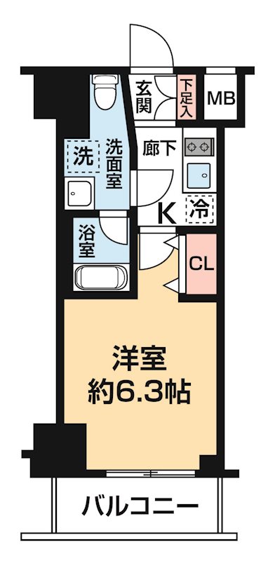 ガレリアレジデンス石川町 0904号室 間取り