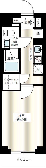 ＡＺＥＳＴ亀戸Ⅱ 0314号室 間取り