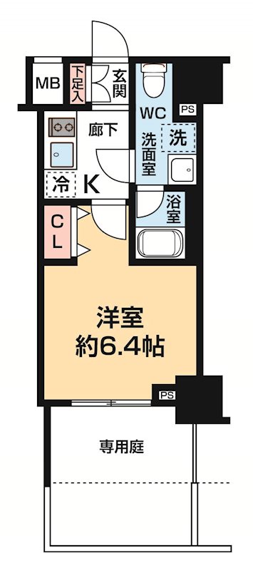 ガレリアレジデンス石川町 0104号室 間取り